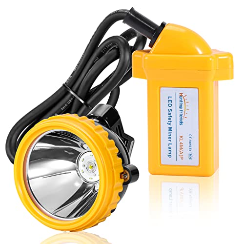 High Lumens Rechargeable LED Mining Headlamp – Super Bright Waterproof Hard Hat Cap Lamp, Explosion-Proof Underground Headlight for Coal Mine, Tunnel, Oil Field, Construction, Outdoor Work - size: KL4M(A).P