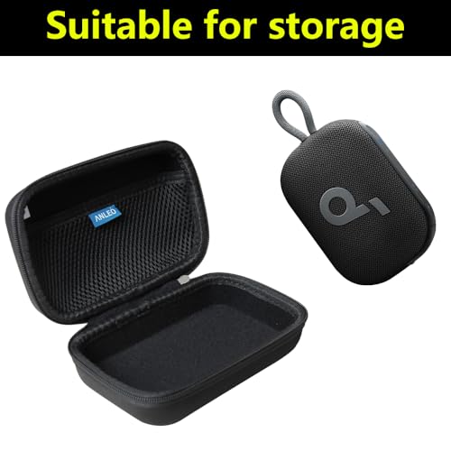 Anleo Hard Travel Case for Soundcore Select 4 Go Bluetooth Shower Speaker (Black) - color: Black
