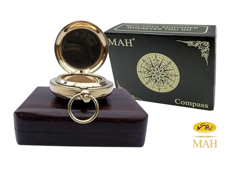 Brass Compass Gift – Push Button Compass Keepsake Gift for Son, Boys, Men, Graduation Gift, Birthday Gift Idea, Inspirational Motivational Gift for Him, Unique Gift Idea, Collectible Desk Decor - style: Brass Compass Gift – Classic Edition 1