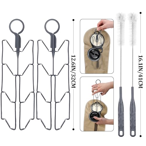 Patelai 2 Set 8 in 1 Reservoirs Hydration Bladder Cleaning Kit - color: Gray