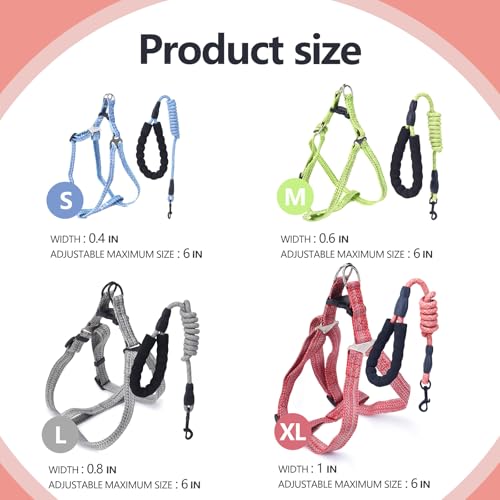 YeeBeny Mini Pig Harness Adjustable with Leash Foam HandleBlue, XL - color: Blue, size: XL