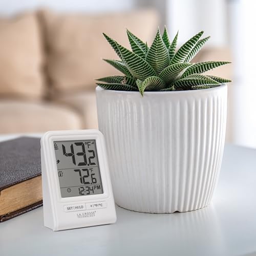 La Crosse Technology 308-1409WNH-CBP Battery Operated Wireless Digital Thermometer - White - color: White
