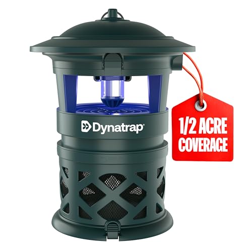 DynaTrap DT1130-GRSR 1/2 Acre Mosquito & Flying Insect Outdoor Trap and Killer – Kills Mosquitoes, Flies, Wasps, Gnats, & Other Flying Insects - Bug Zapper Alternative – Green - style: ½ Acre Green Trap