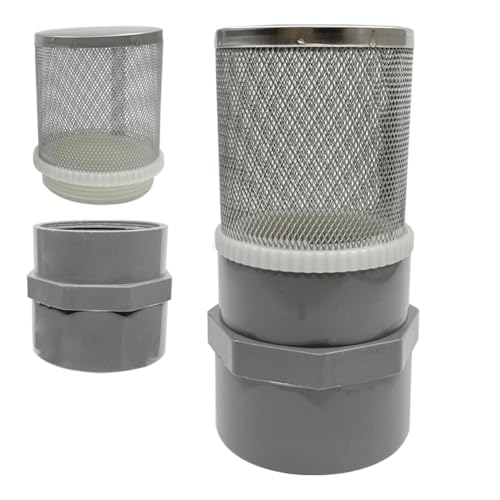 3/4" Stainless Steel Filter Cover Connected to 3/4" DN20 Grey PVC Water Pipe, Suction Strainers Used to Remove Debris and Reduce Solid Entry(1pcs) - size: 3/4"DN20