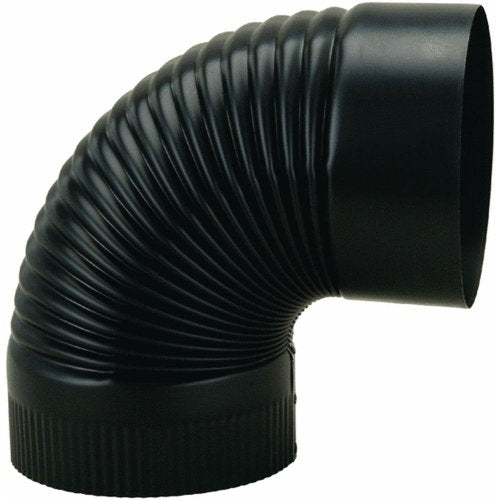 BM0347 Black Crimped Elbow