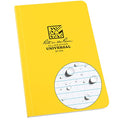 Rite in the Rain Weatherproof Soft Cover Notebook, 4.625" x 7.25", Yellow Cover, Universal Pattern (No. 374) | Universal Pattern, No. 374 - color: Yellow