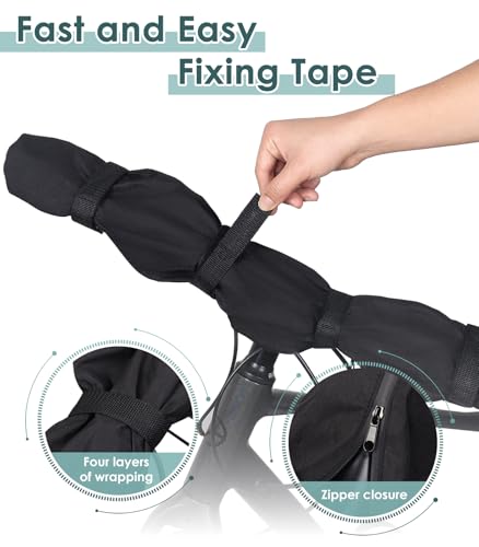2 pcs Handlebar Cover Ebike Transport Protection, (35.8x 9 in) Widen lengthen Handlebar Protective Cover Handlebar Hood for Rear Rack Handlebar Rain