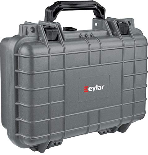 Eylar Protective Gear and Camera Hard Case Waterproof Dry Box with Foam 11.6 Inch 8.3 Inch 3.8 Inch (Gray) - color: Gray