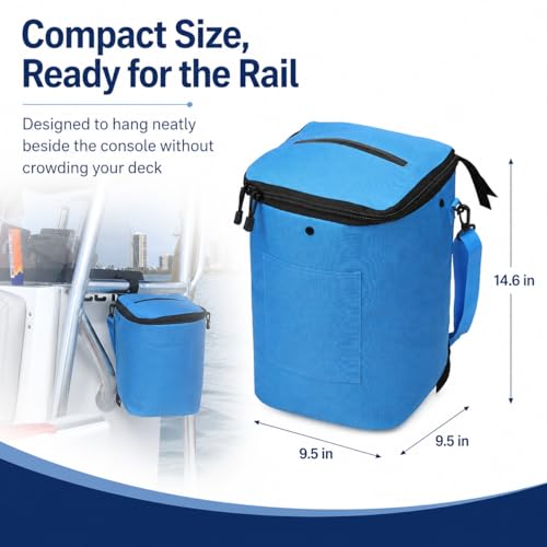 Boat Trash Can, Portable Boat Trash Bag, Reusable Garbage Bag, Easy to Install & Clean, 3.96 Gallons Multi-Purpose Boating Equipment Accessories - color: Blue