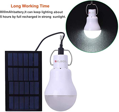 Solar Powered Light Led Bulb Solar Lights Camping Lamp Emergency Light Bulbs Solar Lamp for Home Shed Patio Garden Chicken Coop Barn Pet House Patio Path Deck Lantern - color: S1200 2pc