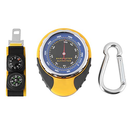 4 in 1 Digital Mini Compass Altimeter Watch Battery-Free Altimeter Thermometer Barometer for Outdoor Camping