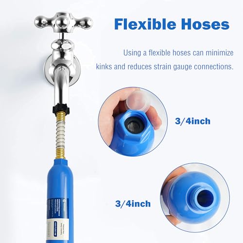 Hourleey 2 Pack RV Inline Water Filter with 2 Flexible Hose Protector, Reduce Bad Taste, Odors, Rust, Fluoride, Chlorine and Sediment in Drinking Water, Dedicated for RVs Campers Marines - size: 2 Pack