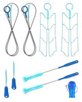 2 Set Hydration Bladder Cleaning Kit - with Flexible Long Brush for Hose, Bladder Brush, Bite Valve Brush & Drying Collapsible Bladder Frame, Water Reservoir Backpack Accessories