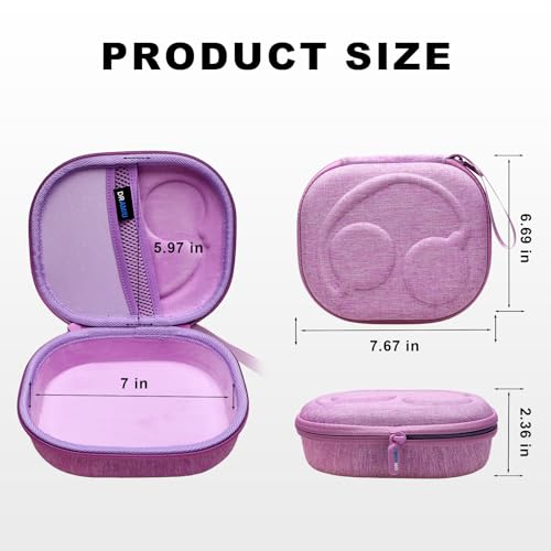 Hard Case for Bose QuietComfort, QC, QC 45 Headphone, Purple | Compatible with Bose QC Ultra, QC 35, QC 35 II, QC45 SE, QC SE Over Ear Noise Cancelling Headphones, Travel Storage Bag - color: Purple