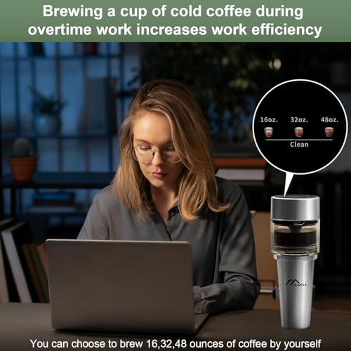 Numola Portable Brew Coffee Maker with 16oz Stainless Steel Cup