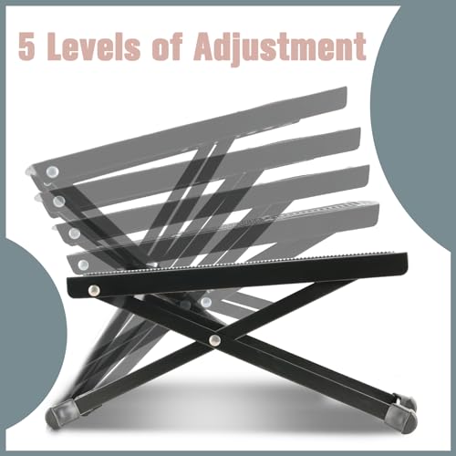 EASTROCK Guitar Foot Stool Height Adjustable Folding Guitar Foot Rest,Black | 5-level adjustment,Made of Solid Iron Guitar Foot Stand for Classical Guitar - size: 5-level adjustment