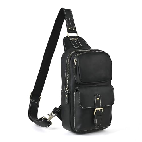 Le'aokuu Outdoor Casual Travel Hiking Crossbody Chest Sling Bag Rig One Shoulder Strap Bag Backpack 1315