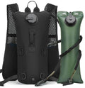 Running Hydration Vest Pack Tactical 3L Water Bladder Backpack Bag for Cycling Marathon Hiking Daypack Men & Women - color: Black V