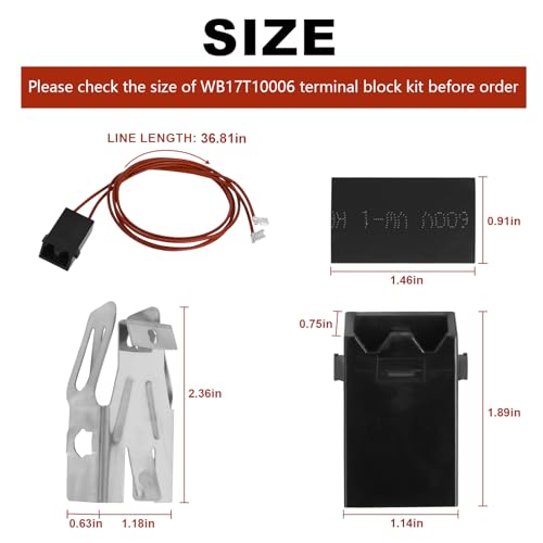 WB17T10006 Terminal Block Kit Compatible with GE Electric Stove, 2 Pack | Range Surface Burner Plug Connector Replacement Kit, Replaces AP3203326 WB17K10003 WB17T10009 - size: 2 PCS
