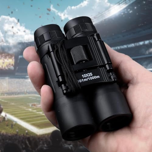 TrekTonic Compact 10x25 High Powered Binoculars For Adults and Kids, Portable with Neck Strap, Birdwatching, Outdoor Activities