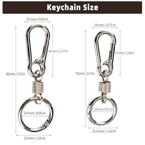 Zipper Clips Anti Theft, 6 Pcs Zipper Locks for Backpacks, Double Opening Antitheft Spring Carabiner Clasps for Travel Purse Luggage Suitcase Handbags Keys(Silver) - color: Silver