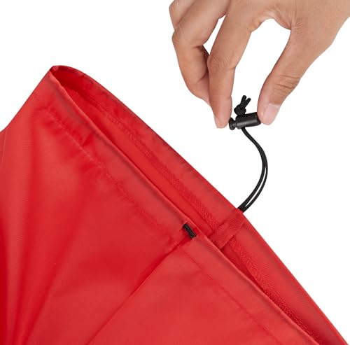 PALTERWEAR Drawstring Bag with Toggle - Nylon Cinch and Ditty Pouch Six-Pack (Red, 7 x 9 Inch, Set of 6) - color: Red, size: 7 x 9 Inch