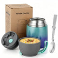 Insulated Thermo Soup Jar for Kids & Adults, 17 oz Stainless Steel Thermal Food Container with Spoon, Triple Layer Insulation (Rainbow) - color: Rainbow