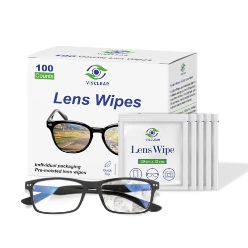 Lens Wipes for Eyeglasses, 100 counts, Ocean Scent, Individually Wrapped, Glasses Wipes, Safe for Eye Glasses,Camera Lens & Electronic Screens - size: 1 Count (Pack of 100)