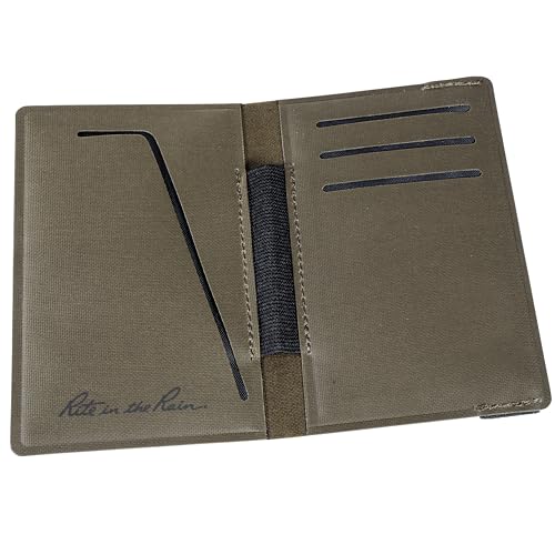 Rite in the Rain Monsoon Field Wallet, 3.5” x 5.5”, EDC, Water Resistant TPU fabric (No. P971-M) - size: Field Wallet