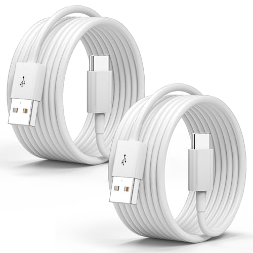 Car Carplay Cable for iPhone 17 Pro Max/Air/16/15 Pro Max/Plus/16e Cables,2Pack USB A to USB C for iPhone USB C Cord,USB C Cable for iPad Pro/iPad Air Android Charger Cord Type-C Charging Cable 10FT - color: White, size: 10FT