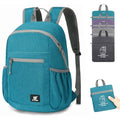 SKYSPER Anti Theft Hiking Backpack, 20L RFID Packable Travel Daypack, Lightweight Foldable Back Pack for Walking Daytrip - color: Cyan, size: Medium