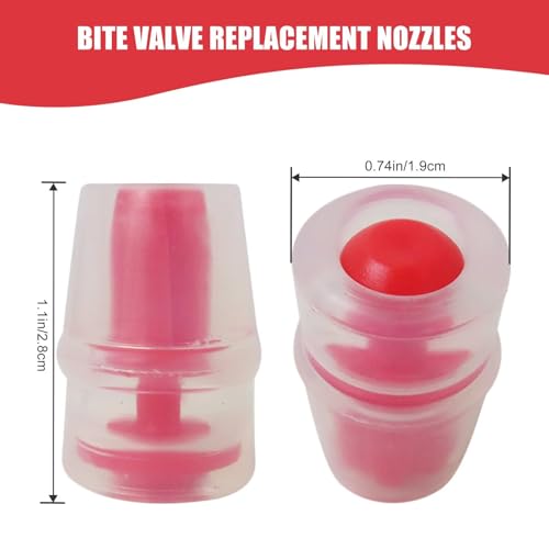 6Pcs Hydration Pack Bite Valve Sheath Safe Nozzle Mouthpiece Replacement Bite Valve Sheath Compatible for Water Bladder Reservoirs Hydration Fit Reservoirs of Varying Capacities, Color