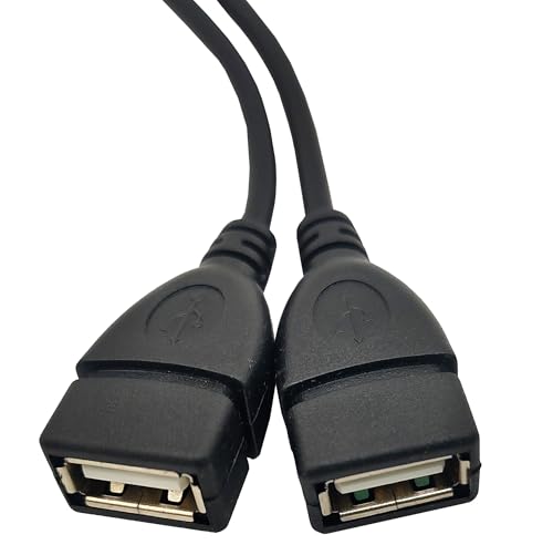 USB C Splitter Charge Cable,1 Feet USB Type C Female to 2 Dual USB Female Y Splitter Conversion Charging Cable(Only for Charging) - color: Type C female to 2*USB female