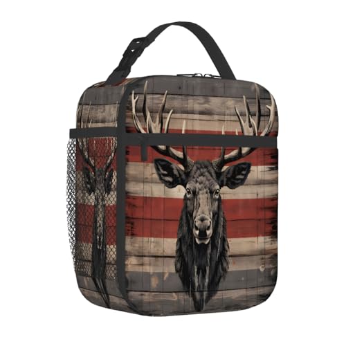 Pardick Graceful Deer Tote Lunch Box Insulated Lunch Bag Tote Cooler Freezable Meal Prep Bag Waterproof Leakproof Cooler Lunch Container For Picnic Office - color: Deer