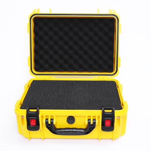 18in Waterproof Hard Shell Case with DIY Customizable Foam Insert (16 x 11x 7.8in Interior) - color: Yellow