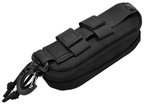 Tactical MOLLE Protective Eyeglass Case Military Sunglasses Storage Box - color: Black