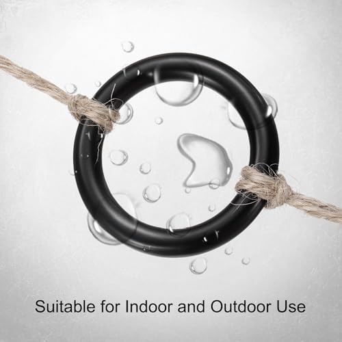 uxcell 2Pcs M3 x 30 x 36mm(WD. x ID. x OD.) Metal Rings, 304 Stainless Steel Solid Welded Seamless O-Ring Decorative Connecting for Macrame, Hanging Slings Rope, Black - size: M3 x 30 x 36mm(WD. x ID. x OD.)
