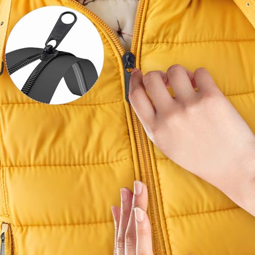 DOITEM 25Pcs Black Zipper Repair Kit Zippers Replacement 3# Zipper Pull Rescue Kit for Clothing Jackets Purses Luggage Backpacks - color: 3# Black Slider