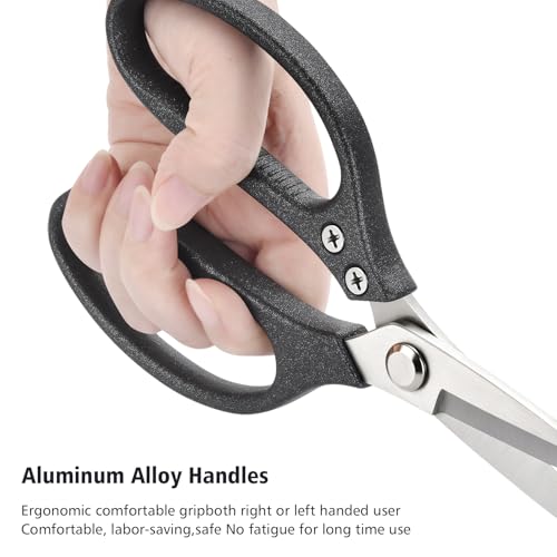 8.5" Scissors All Purpose Heavy Duty Scissors for Office School Home Sewing Ultra-Sharp Fabric Scissors Cutting Paper DIY Craft Stainless Steel Blades Comfort Grip Handles, Left Right Handed Cbfoeyk