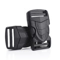 CooBigo 1 Inch 6 PCS Plastic Buckles for Strap, Nylon Webbing Backpack Buckle Clip, Side Release Clips Dog Collar, Camera Bag, Luggage Straps Replacement Dual Adjustable No Sewing - color: B: 1" Inner Diameter Black 6pcs