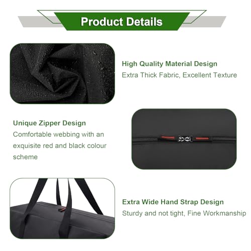Extra Thick 24" Storage Bag Grill Tool Organizer Pro, BBQ Tool Heavy Duty Storage Bag, Double Layer 600D Oxford Cloth Waterproof (2x Thickness), Camping, Tailgating, BBQ Party Gift - style: 24"lx8"wx8"h Pro