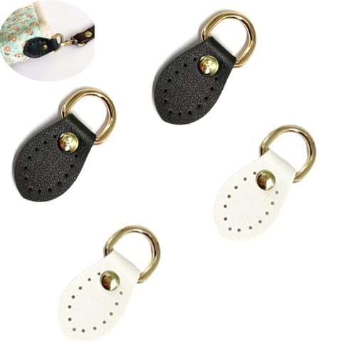 4 Pack Purse Strap Mount Hook PU Leather Sewing Buckle DIY Hanging D-Ring Clips Replacement for Purse Making Supplies Handbag Shoulder Belt Hardware Bag Crossbody Handmade Backpack Craft