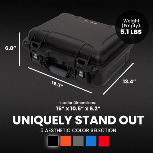 NANUK 920 Empty Hard Case – Waterproof Travel Hard Case, 16.7” x 13.4” x 6.8”, Dustproof & Impact-Resistant, Airline Carry-On Approved – Black - color: Black, style: Empty
