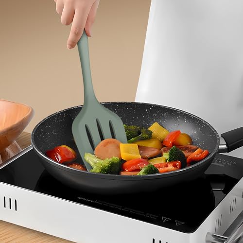 AOTHOD Silicone Cooking Utensils Set - 446°F Heat Resistant Silicone Kitchen Utensils,Spatula,Spoon, Kitchen Utensil Sets Gadgets Tools Set for Nonstick Cookware,Dishwasher Safe BPA FREE (Multicolor) - color: Multicolor