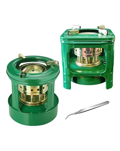 Camping Picnic Burner Furnace, Efficient Portable Camping Stove, Backpacking Oil Stoves Cooker Cookware, Handy Outdoor Portable Kerosene Stove (Round+Square) - size: Round+Square