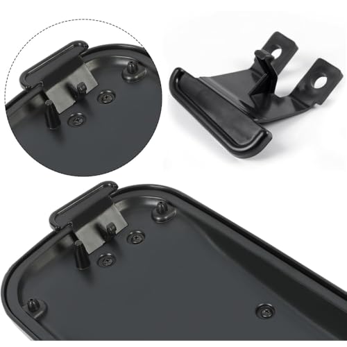 2 Set of - Center Console Armrest Cover Lid Kit for 9-7x for Bravada for Ascender for Envoy for Trailblazer EXT for Trailblazer for Rainier (Black,Plastic)