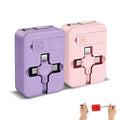 2 Pcs 3 in 1 Retractable Multi Fast Charging Cable Bulk with Phone Stand | USB C/Micro USB/L Easy Use and Portable, Compatible with iPhone 17/16/15/14/13/12/11/X/XR/XS/8/Android/Tablet (3.28FT) - color: Purple+Pink
