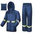 Rain Suits for Men Women Waterproof, Breathable Rain Coats with Eye-Catching Reflective Strip, Durable Rain Gear - color: Blue, size: XX-Large