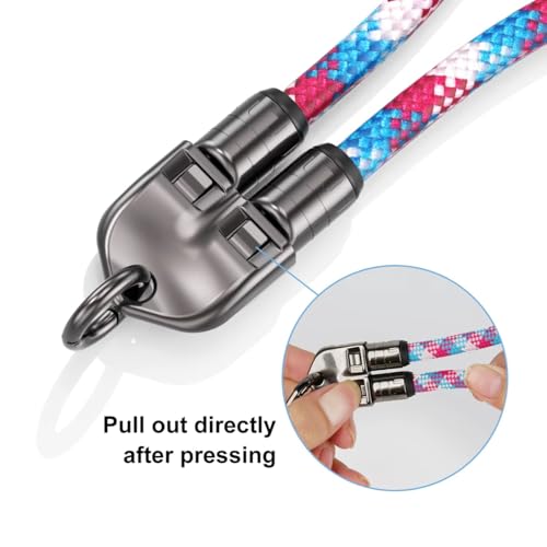 2-in-1 Mobile Phone Lanyard Multi Charger Cable 240W 5A Type C USB Keychain Fast Charging Universal PD for Apple iPhone Lightning Android QC Data Cell 2in1 (0.3m) - size: 0.3m