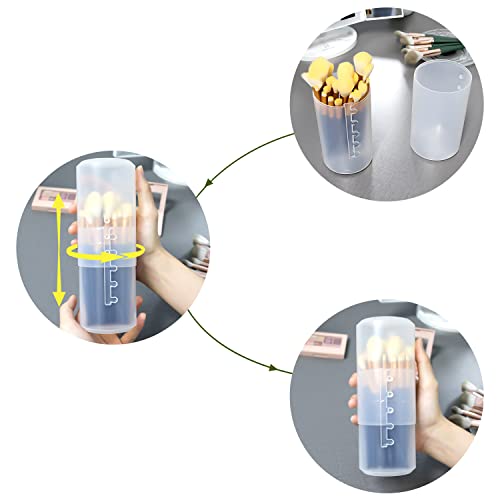 Retractable Makeup Brush Holders, Brushes Organizer Plastic Clear Travel Makeup Brush Case Brushes Container Cup Dustproof Storage for Women and Girls Makeup Artist - color: Plastic Clear-1pc
